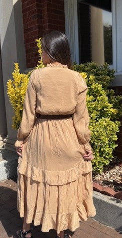 Belted Ruffle Dress
