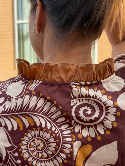 Paisley Flutter Sleeve Top