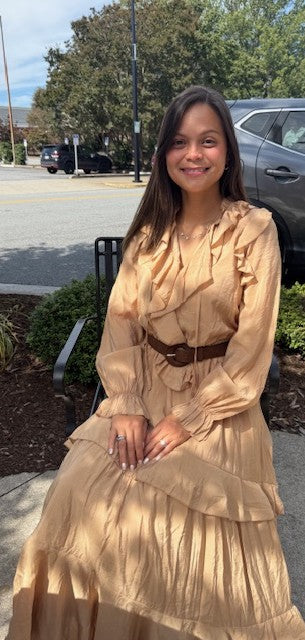 Belted Ruffle Dress