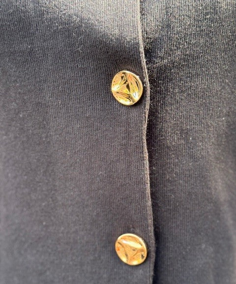 Sleeveless Gold Button Knit Vest